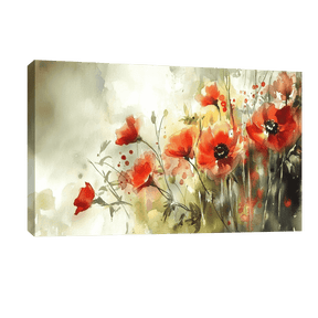Red Yellow Flower Canvas Art