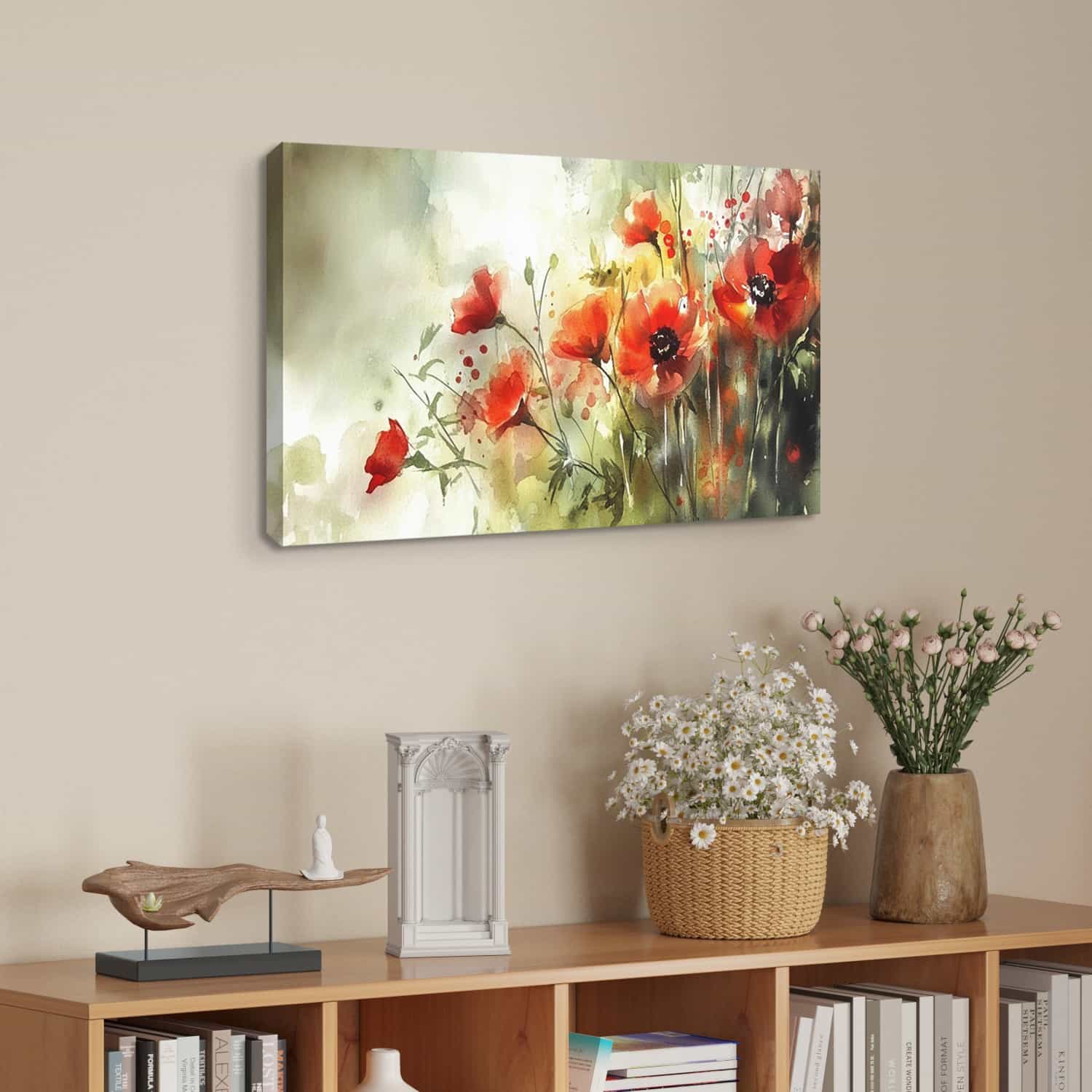 Red Yellow Flower Canvas Art