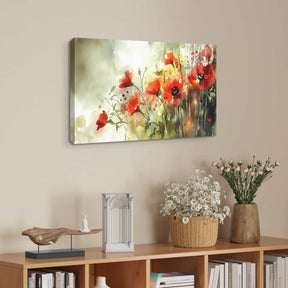 Red Yellow Flower Canvas Art
