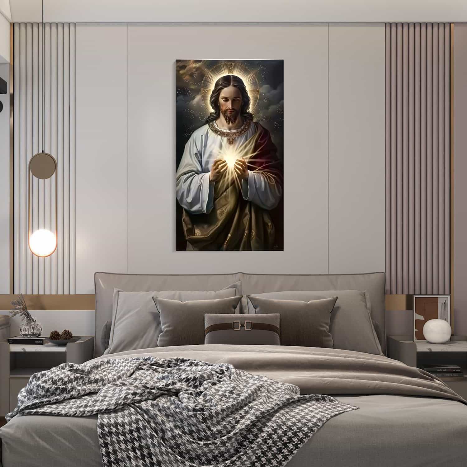 Prayer To The Sacred Heart Of Jesus Canvas Art