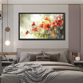 Red Yellow Flower Canvas Art