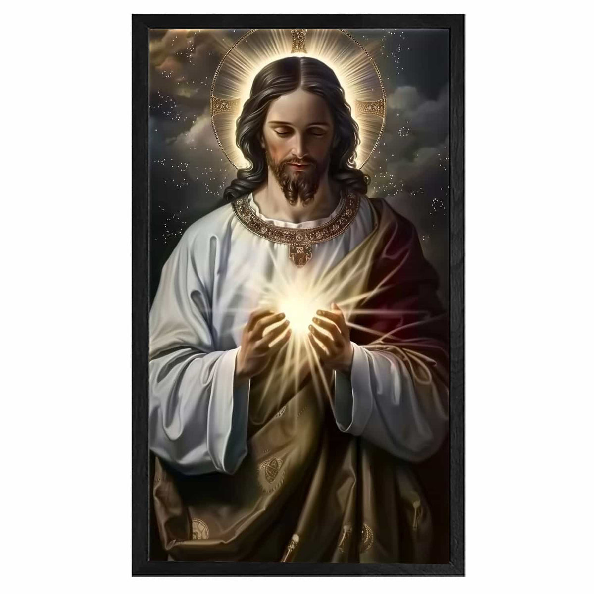 Prayer To The Sacred Heart Of Jesus Canvas Art