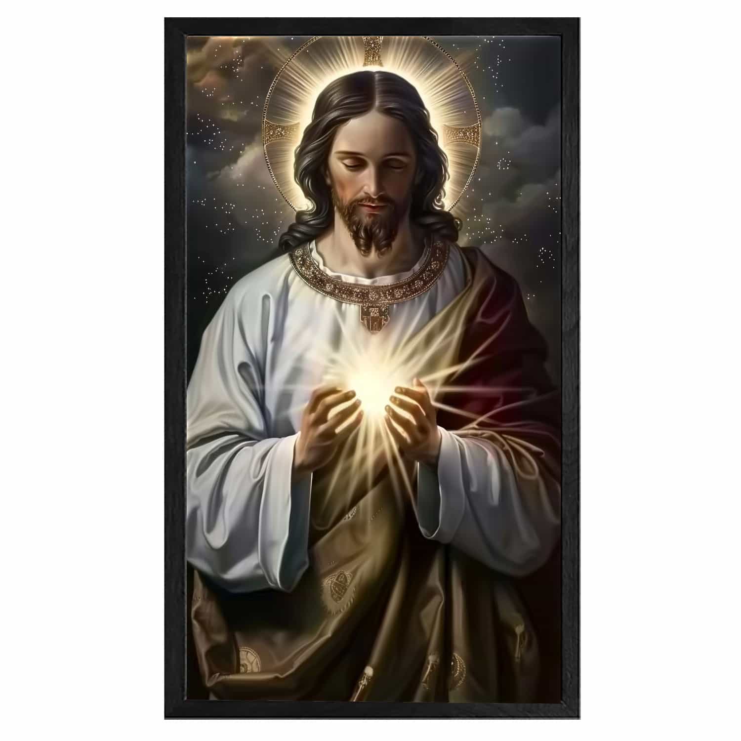 Prayer To The Sacred Heart Of Jesus Canvas Art