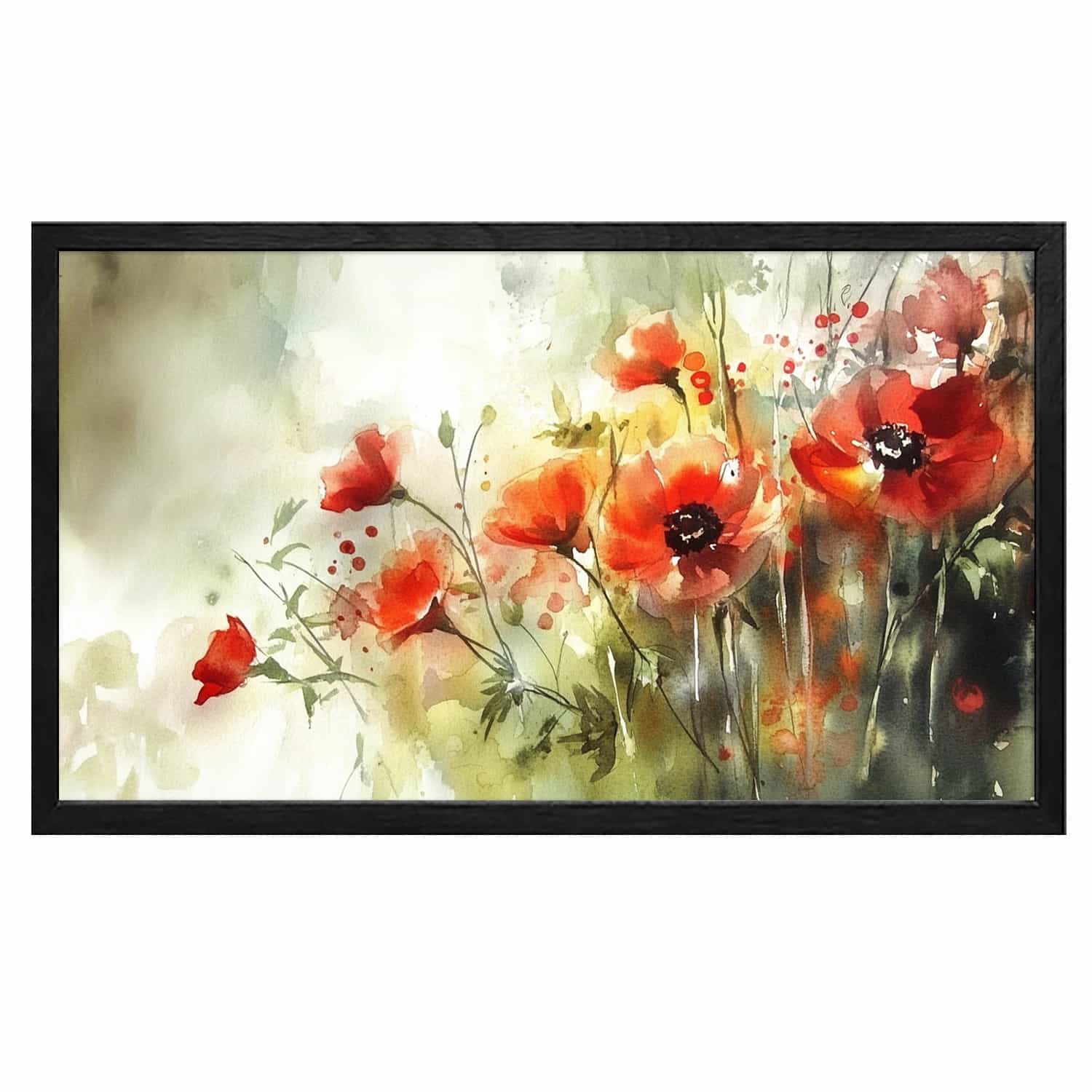 Red Yellow Flower Canvas Art