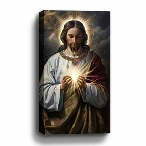 Prayer To The Sacred Heart Of Jesus Canvas Art