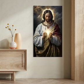 Prayer To The Sacred Heart Of Jesus Canvas Art