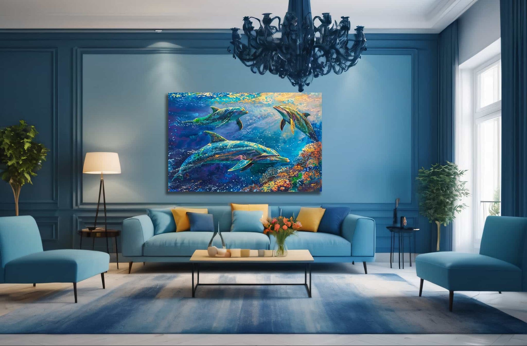 Dolphin Canvas Art