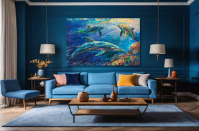 Dolphin Canvas Art
