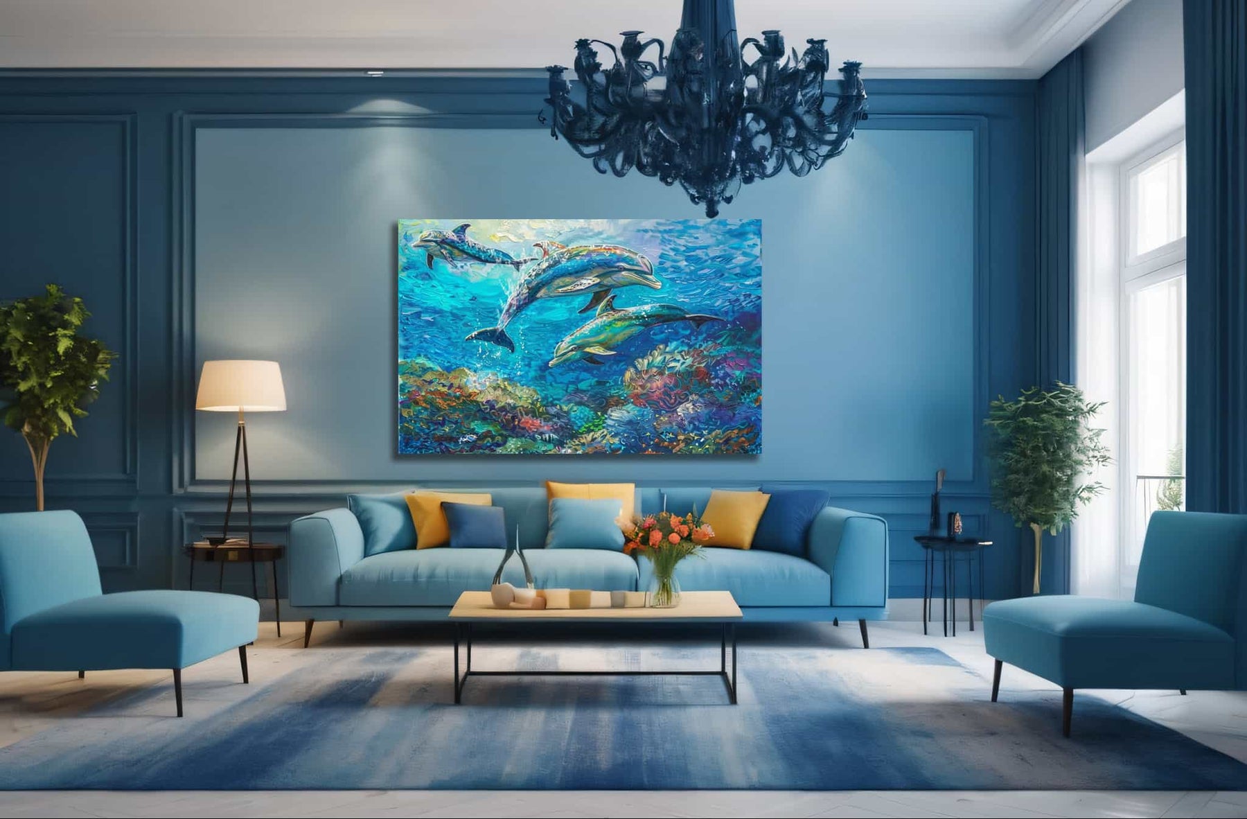 Dolphin Canvas Art