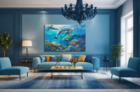 Dolphin Canvas Art