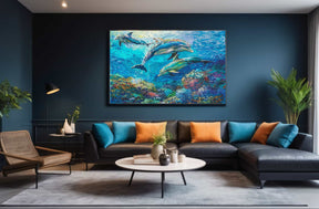 Dolphin Canvas Art