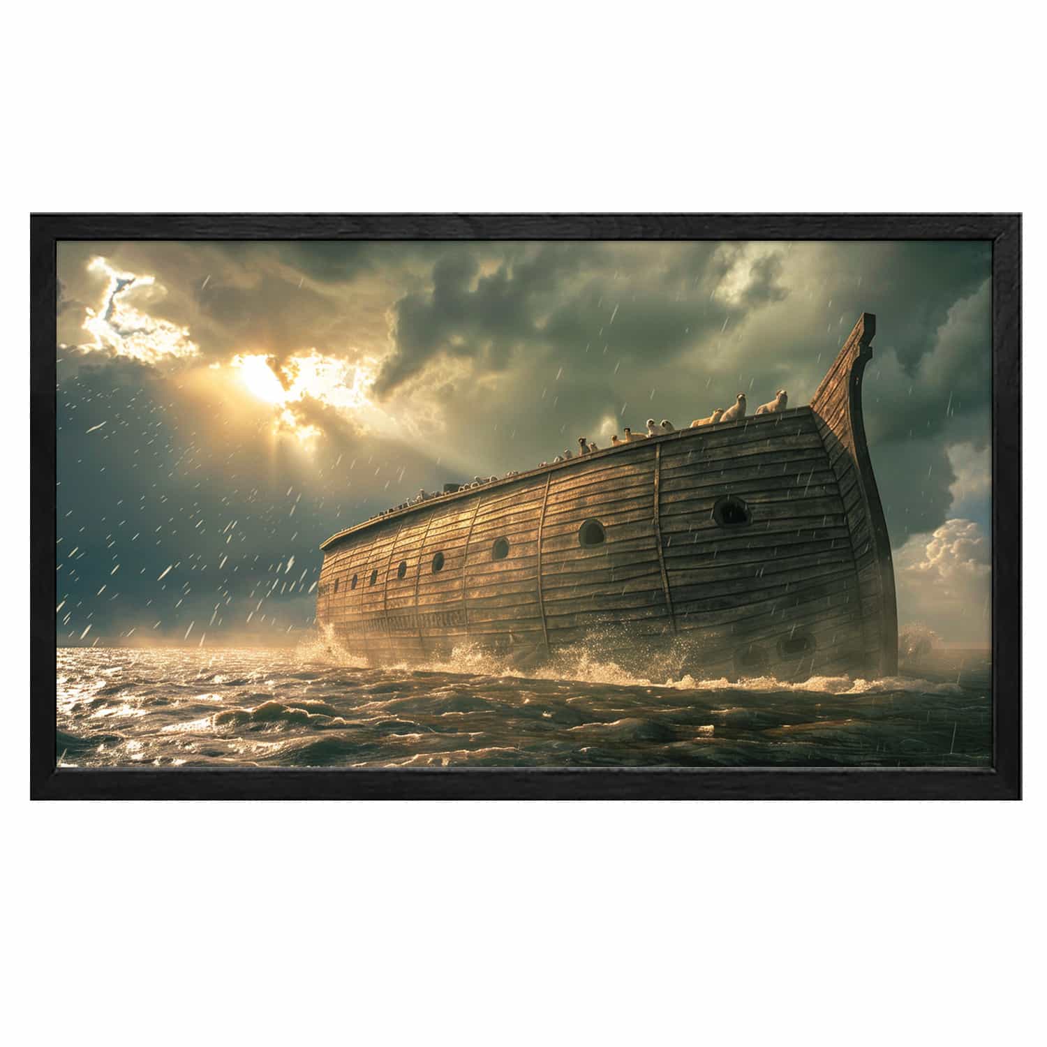 Noah Ark At Sea Canvas Art