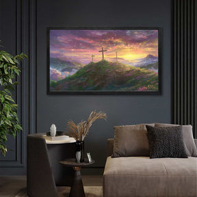 Cross On The Mountain Canvas Art