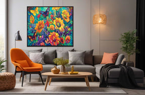 Butterfly And Flower Canvas Art