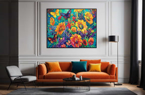 Butterfly And Flower Canvas Art
