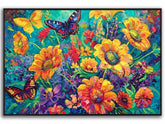 Butterfly And Flower Canvas Art