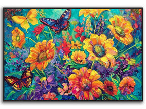 Butterfly And Flower Canvas Art