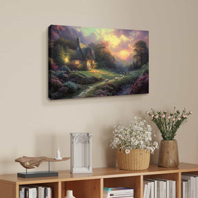 Jesus Cottage Canvas Art