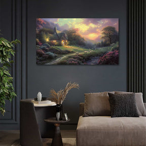 Jesus Cottage Canvas Art