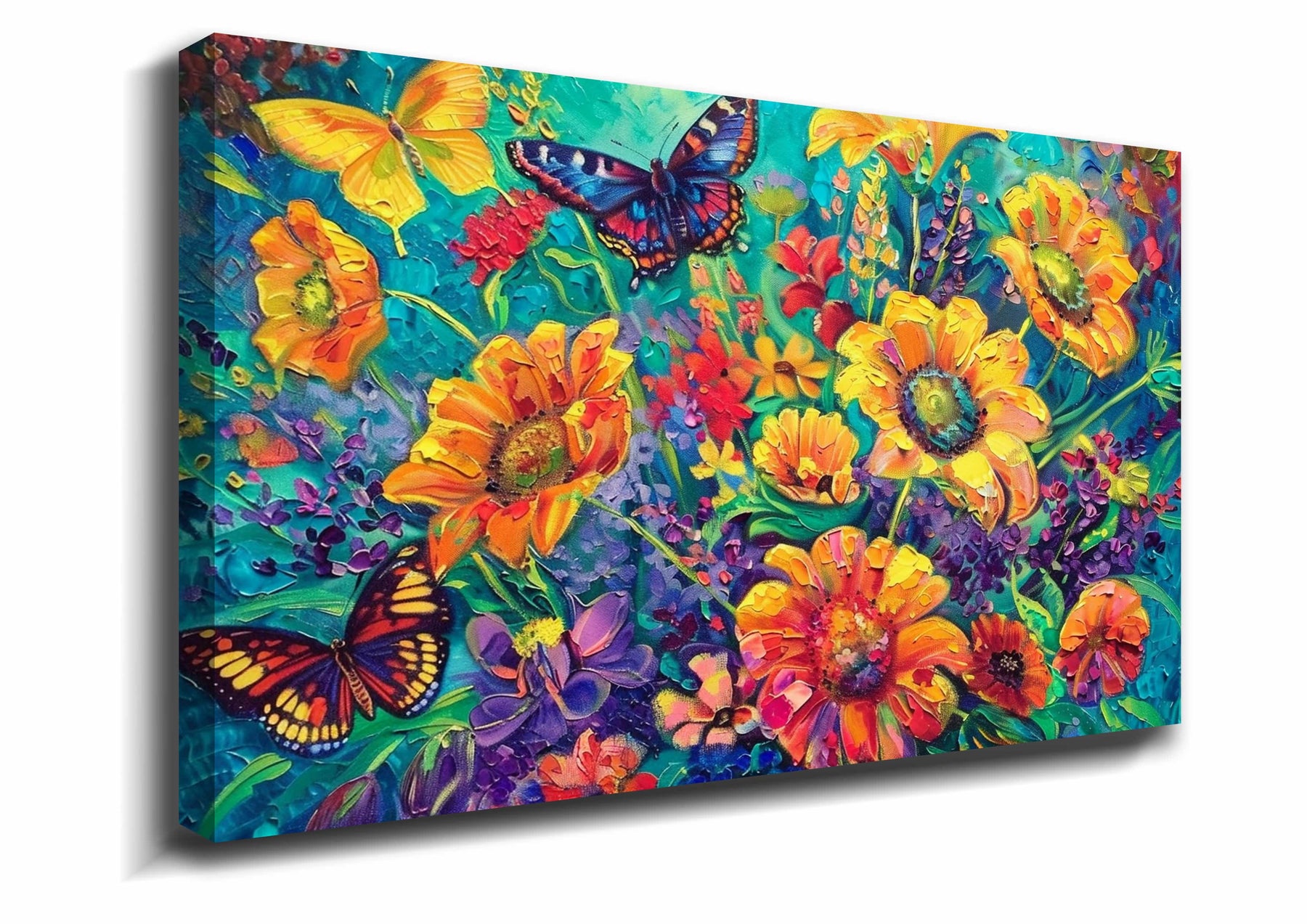 Butterfly And Flower Canvas Art