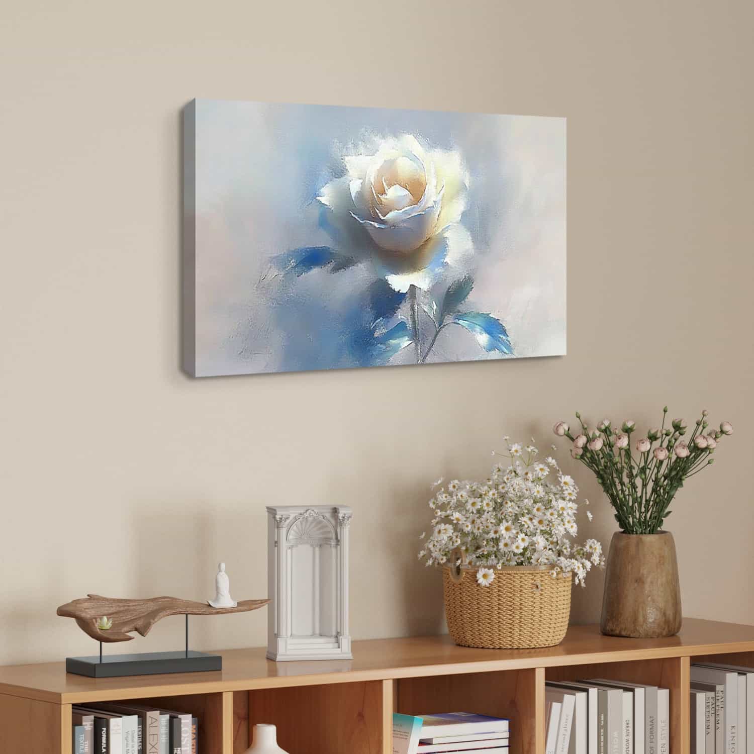 White Rose Canvas Art