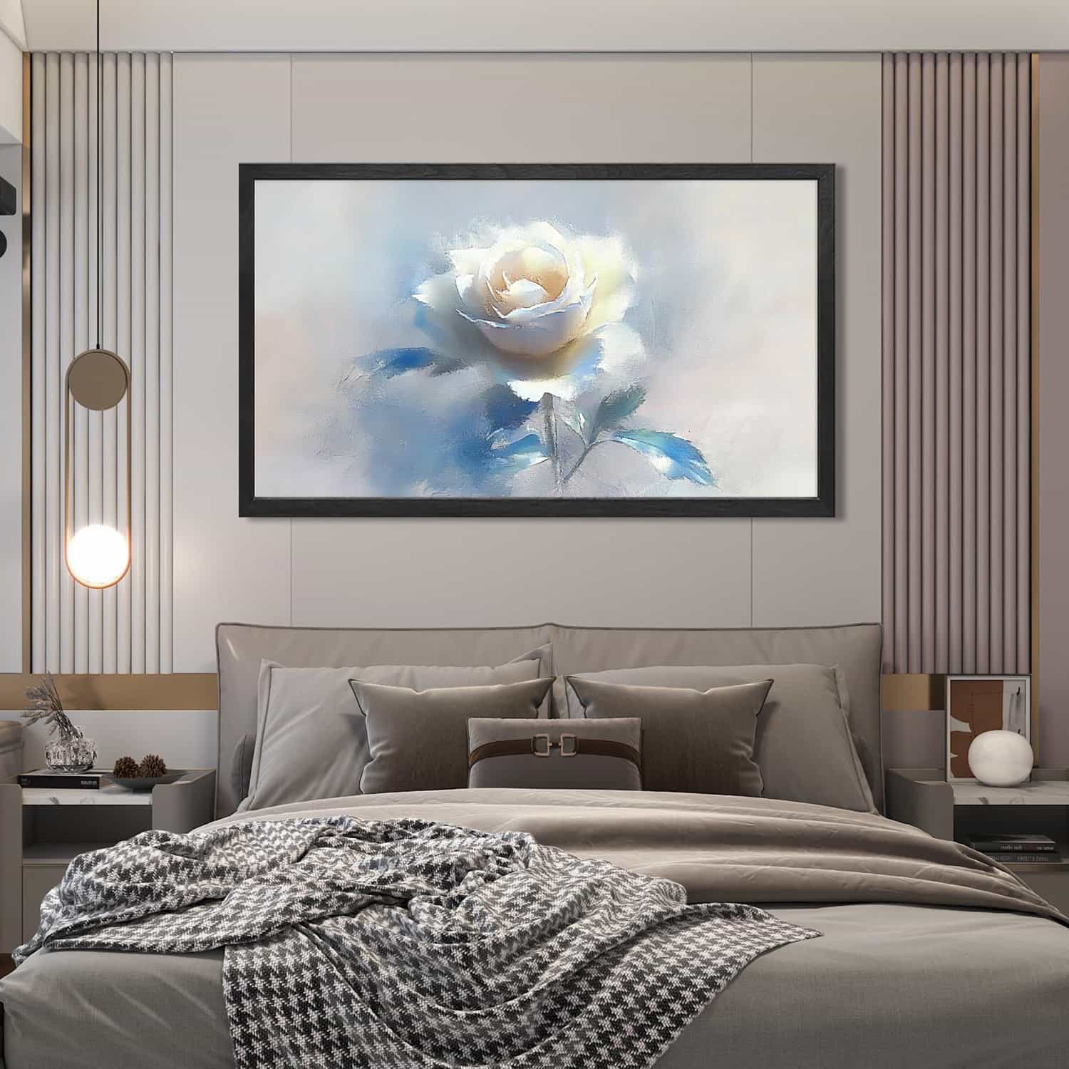 White Rose Canvas Art