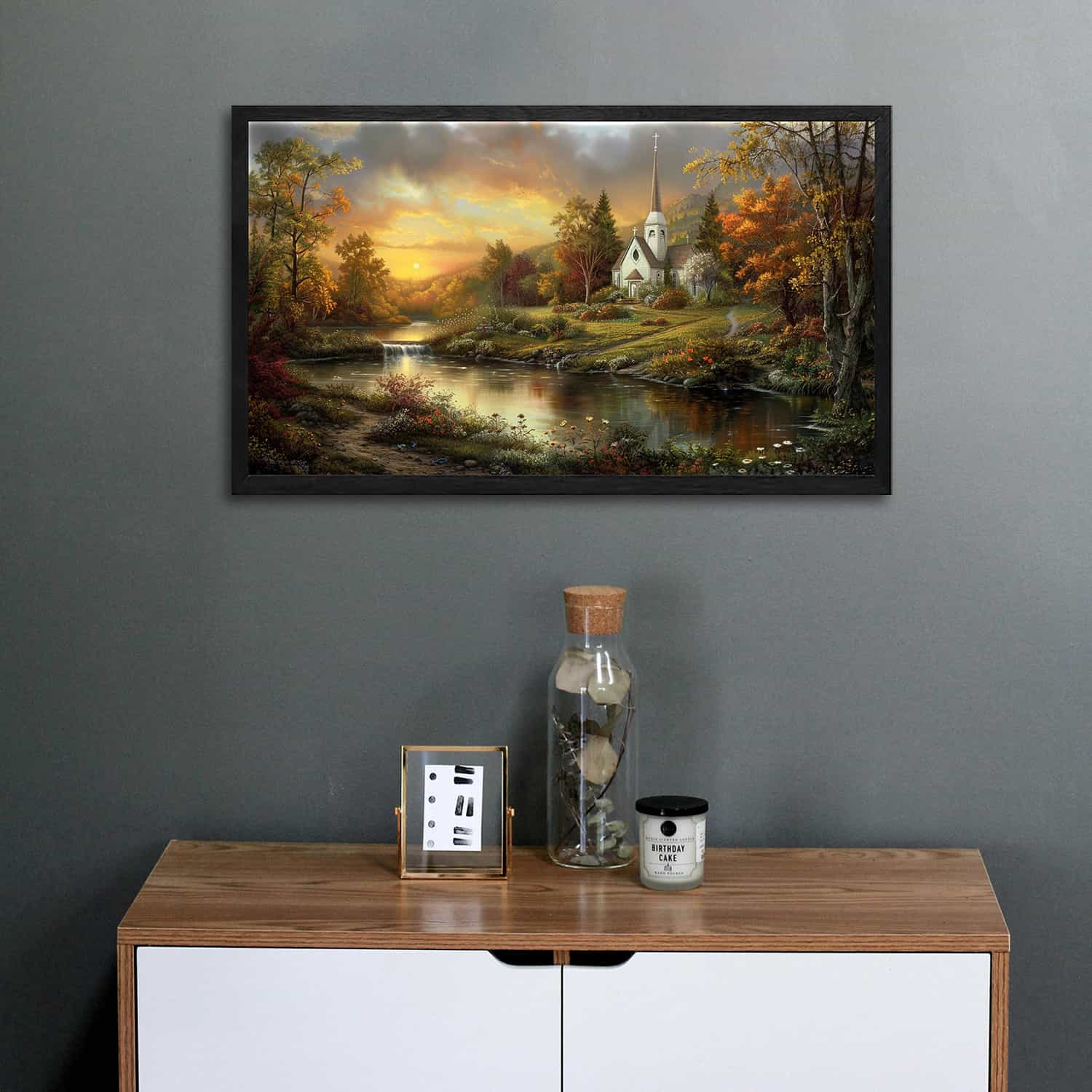 Village River Canvas Art