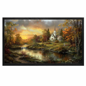 Village River Canvas Art