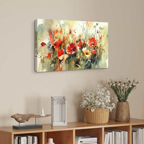 Red Flower Canvas Art