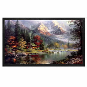 House With Smoke Canvas Art