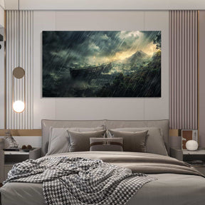 Noah Ark In The Storm Canvas Art