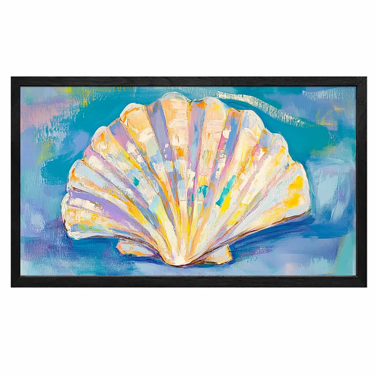 Colored Shell Canvas Art
