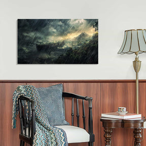 Noah Ark In The Storm Canvas Art