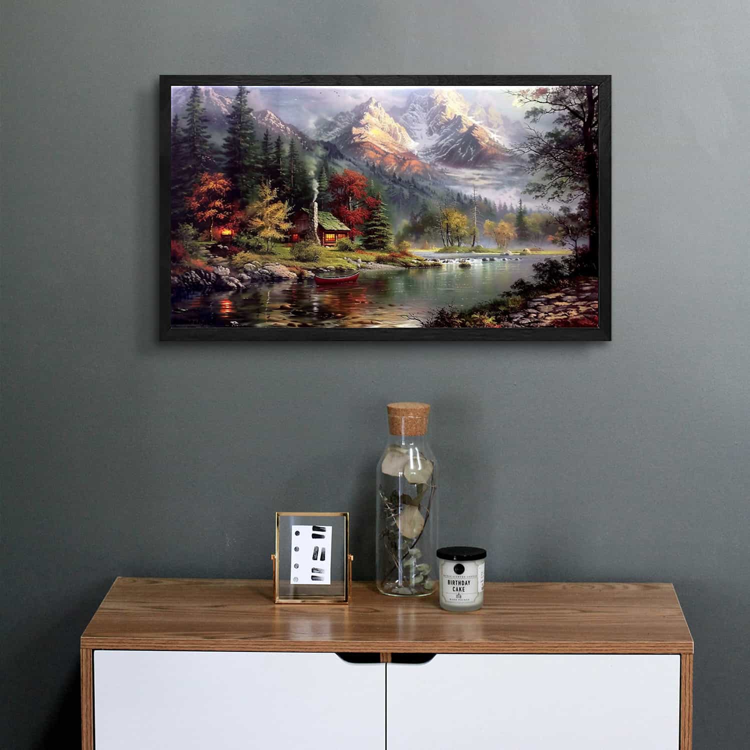 House With Smoke Canvas Art