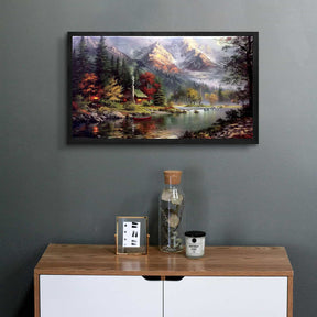 House With Smoke Canvas Art