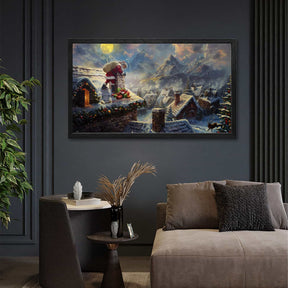 Santa Delivers Presents Canvas Art