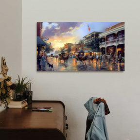 Main Street Celebration Canvas Art