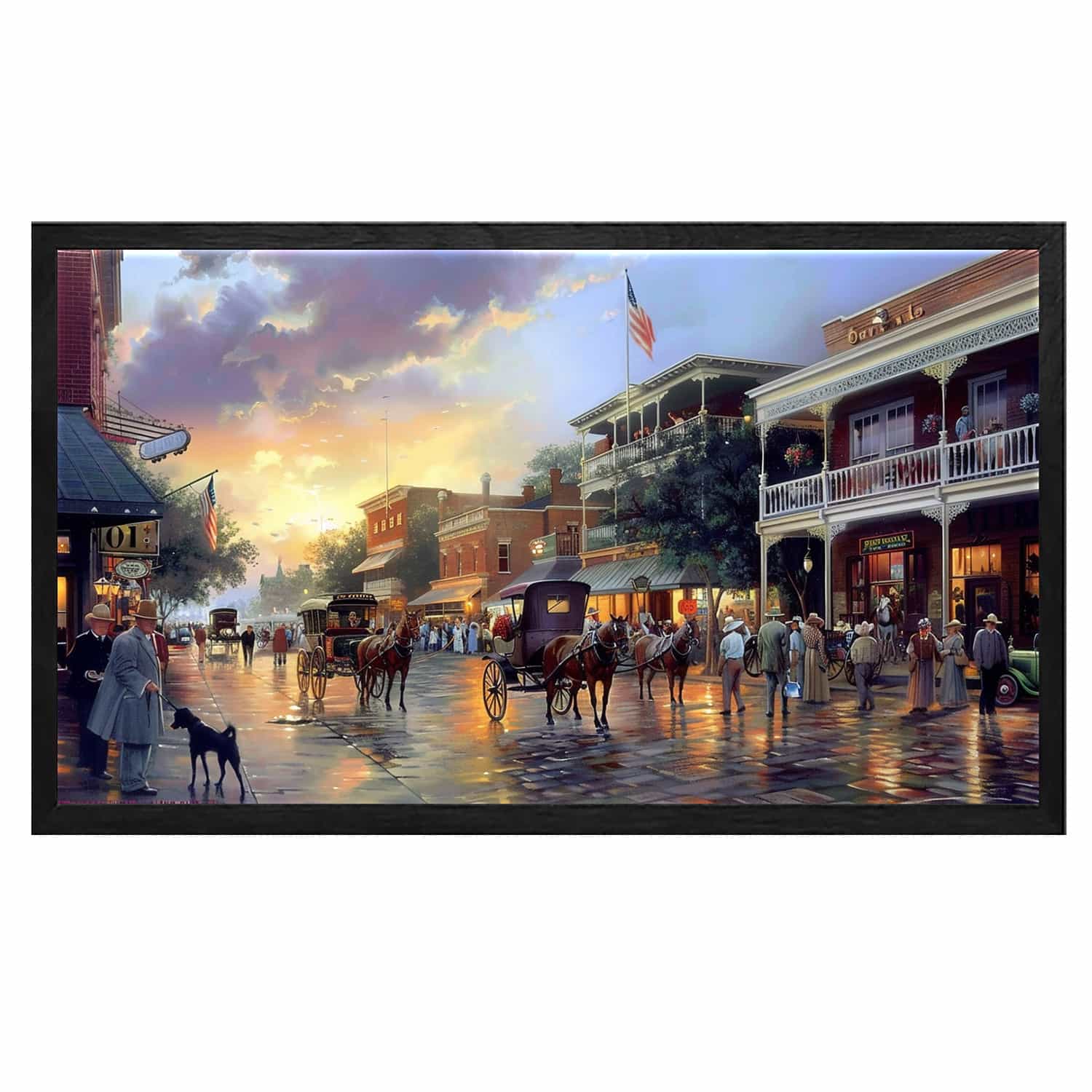 Main Street Celebration Canvas Art