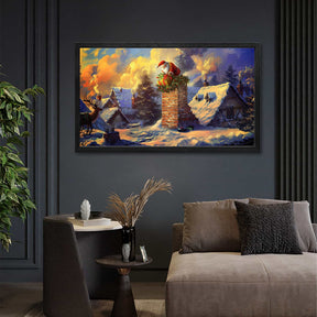 Santa Delivers Gifts Canvas Art