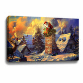 Santa Delivers Gifts Canvas Art
