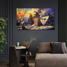 Santa Delivers Gifts Canvas Art