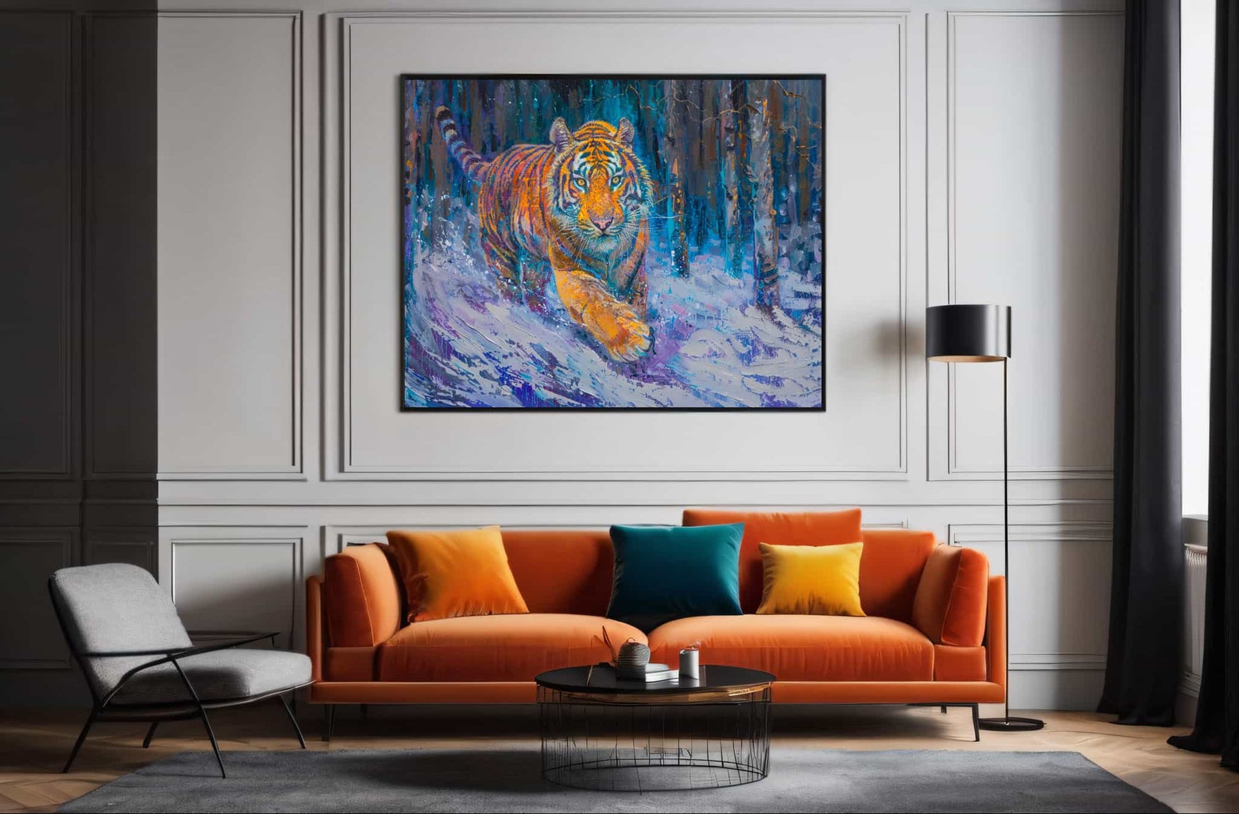 Running Tiger Canvas Art