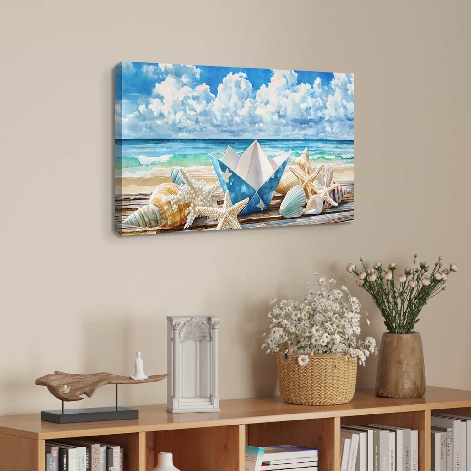 Seaside Boat Canvas Art