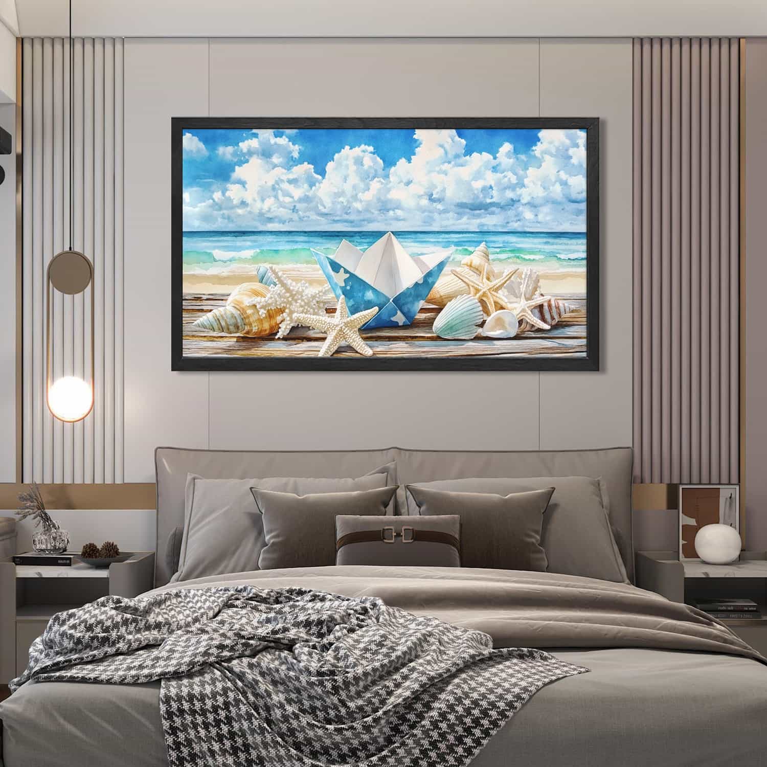 Seaside Boat Canvas Art