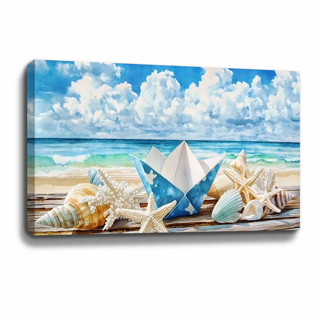 Seaside Boat Canvas Art