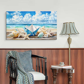Seaside Boat Canvas Art