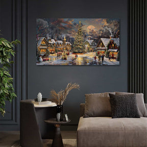 Christmas Village Canvas Art