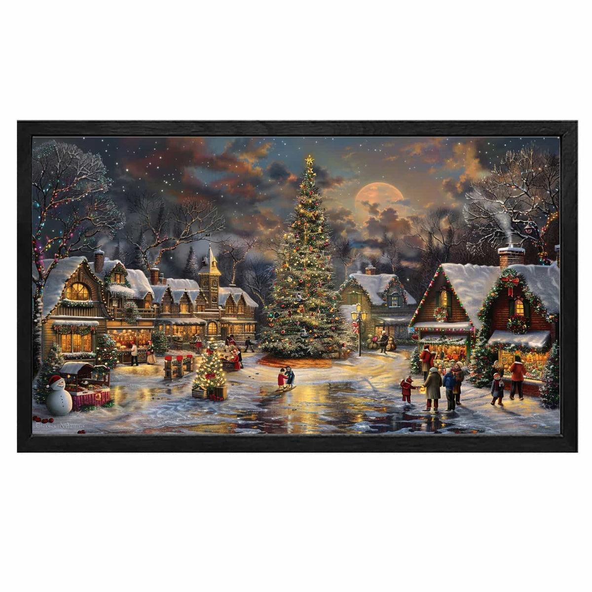 Christmas Village Canvas Art
