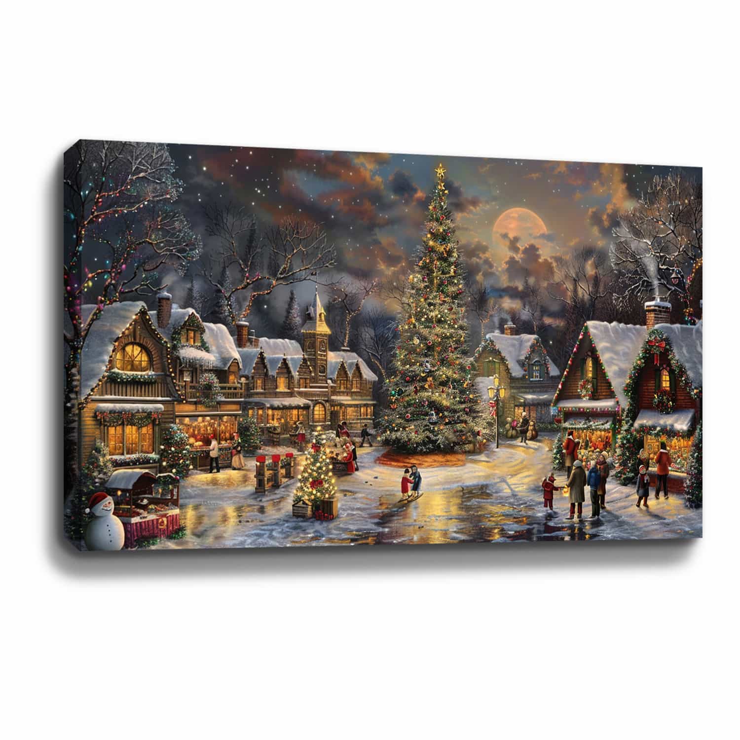 Christmas Village Canvas Art