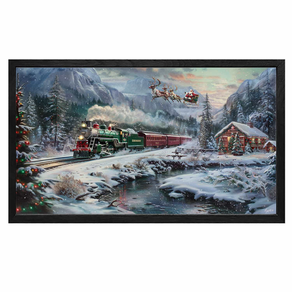 Christmas Gifts Delivery Canvas Art